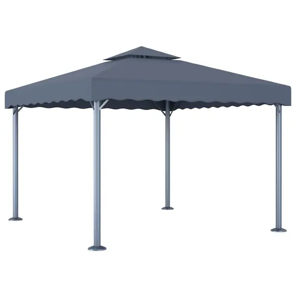 Gossi pavilion, antracit, 300 x 300 cm, aluminiu