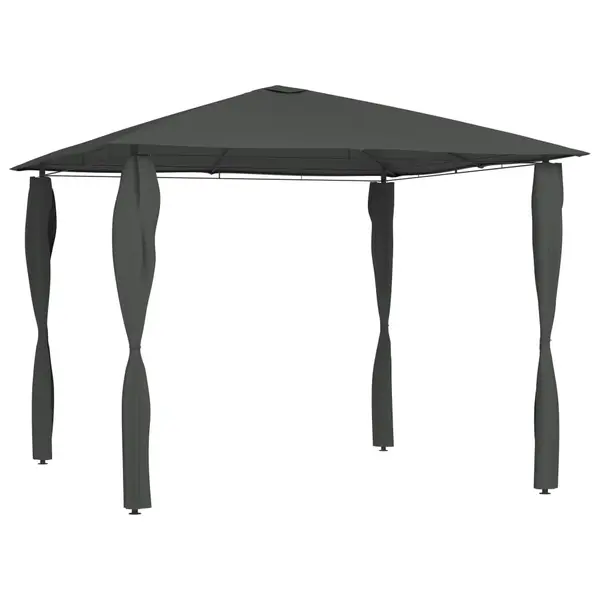 Gossi pavilion cu huse pentru stalpi, antracit, 3x3x2,6 m, 160 g/m2