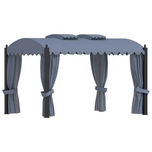 Gossi pavilion cu perdele, antracit, 3 x 4 m, otel