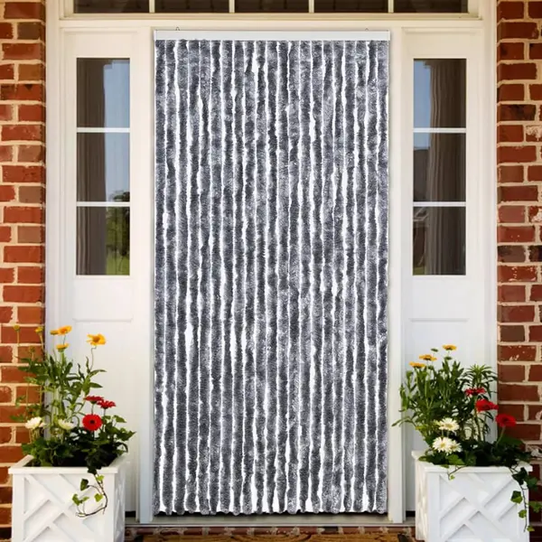 Gossi perdea pentru insecte, argintiu, 90x200 cm, chenille