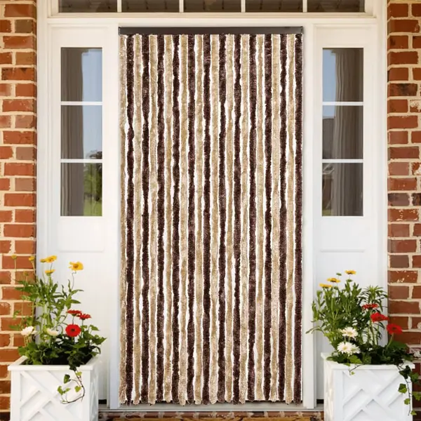 Gossi perdea pentru insecte, bej si maro deschis, 100x230 cm chenille