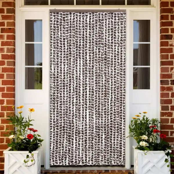Gossi perdea pentru insecte, maro si alb, 100 x 220 cm, chenille