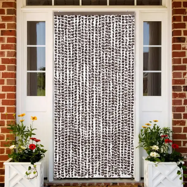 Gossi perdea pentru insecte, maro si alb, 100x230 cm, chenille