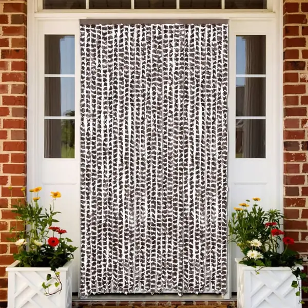 Gossi perdea pentru insecte, maro si alb, 118x220 cm, chenille