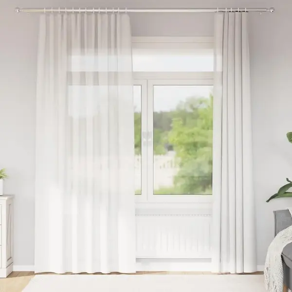 Gossi perdele voile cu bucle 2 buc alb 140x245 cm
