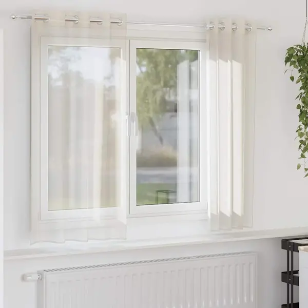Gossi perdele voile cu oelii 2 buc crem 140x140 cm