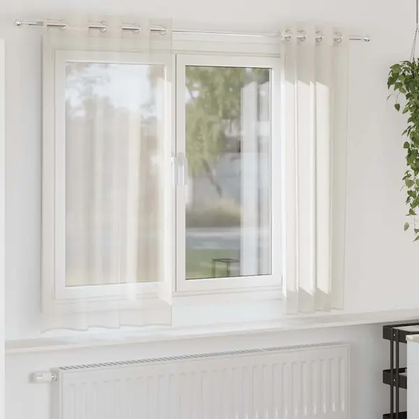 Gossi perdele voile cu oelii 2 buc crem 140x175 cm