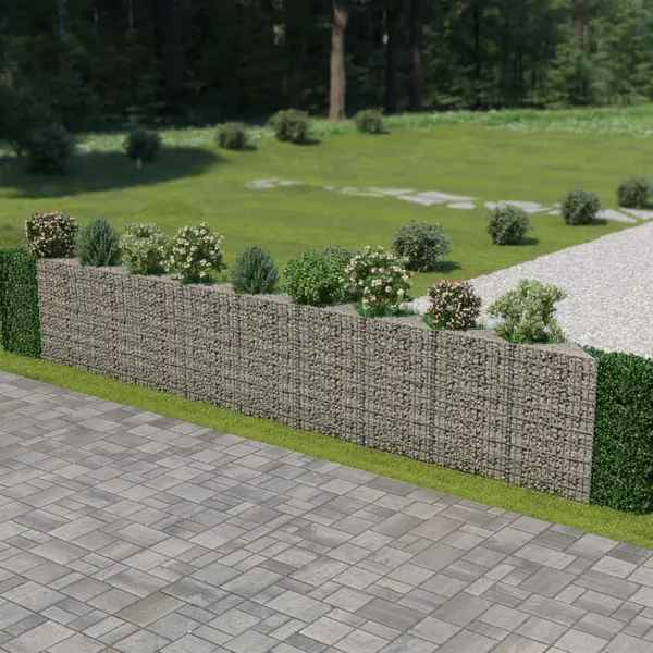 Gossi perete gabion, 630 x 30 x 100 cm, otel galvanizat