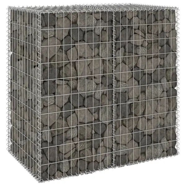 Gossi perete gabion cu capace, 100 x 60 x 100 cm, otel galvanizat