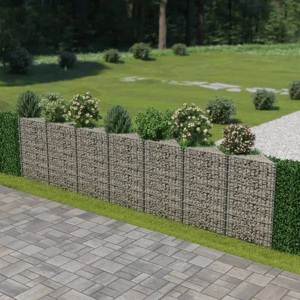 Gossi perete gabion, otel galvanizat, 450 x 30 x 100 cm