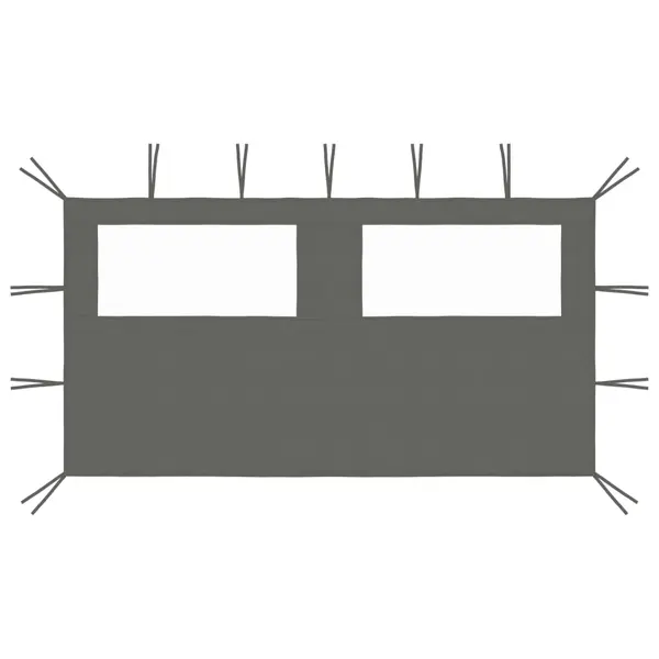 Gossi perete lateral foisor cu ferestre, 4x2 m, antracit