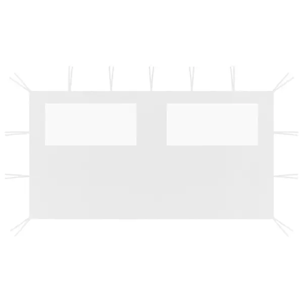 Gossi perete lateral foisor cu ferestre, alb, 4x2 m