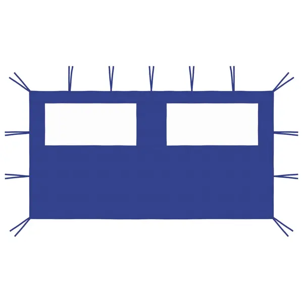 Gossi perete lateral foisor cu ferestre, albastru, 4x2 m