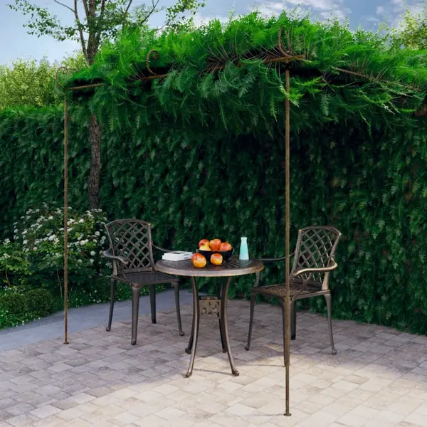 Gossi pergola de gradina, maro antic, 3x3x2,5 m, fier