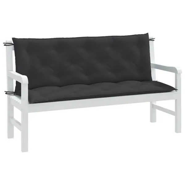 Gossi perna banca de gradina 2 buc melanj antracit 150x50x7 cm textil