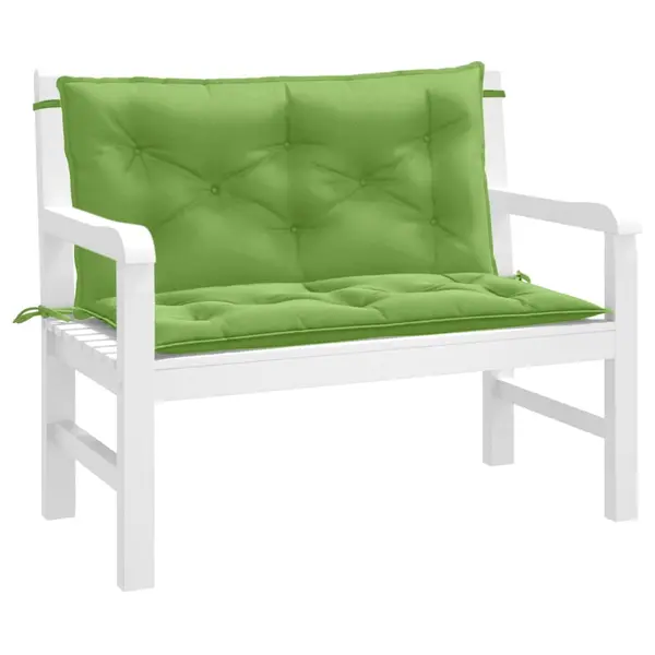 Gossi perna banca de gradina, 2 buc. melanj verde, 100x50x7 cm textil