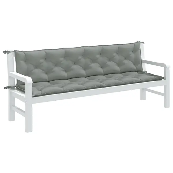 Gossi perna banca de gradina 2db melanj gri deschis 200x50x7cm textil