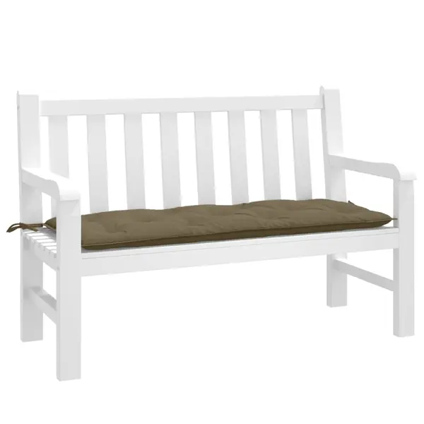 Gossi perna banca de gradina, melanj gri taupe, 120x50x7 cm, textil