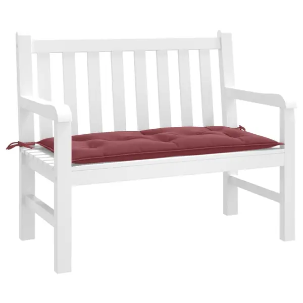 Gossi perna banca de gradina, melanj rosu vin, 100x50x7 cm, textil