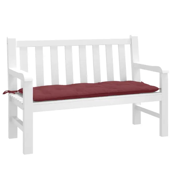Gossi perna banca de gradina, melanj rosu vin, 120x50x7 cm, textil