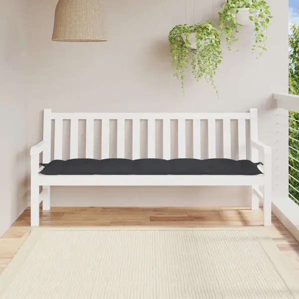 Gossi perna banca de gradina, negru, 180x50x7 cm, material oxford