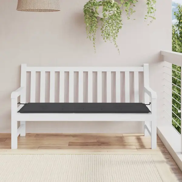 Gossi perna de banca de gradina, negru, 150x50x3 cm, textil oxford
