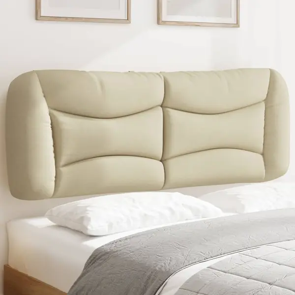Gossi perna pentru tablie de pat, crem, 140 cm, material textil