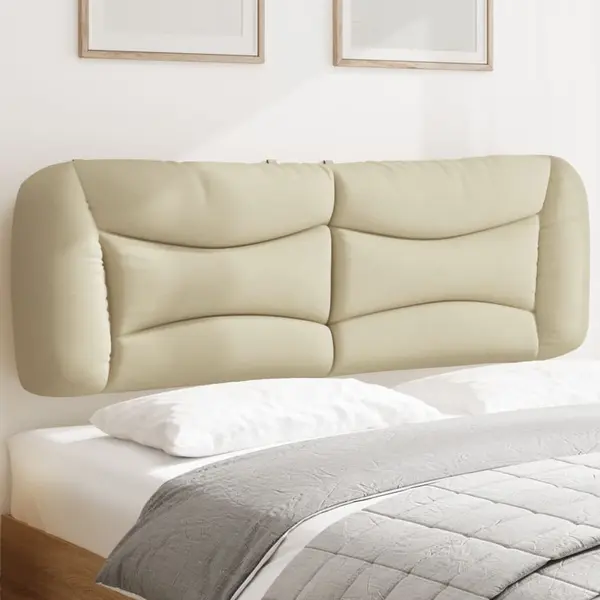Gossi perna pentru tablie de pat, crem, 160 cm, material textil