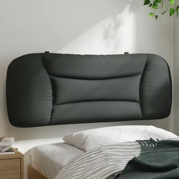 Gossi perna pentru tablie de pat, gri inchis, 100 cm, material textil