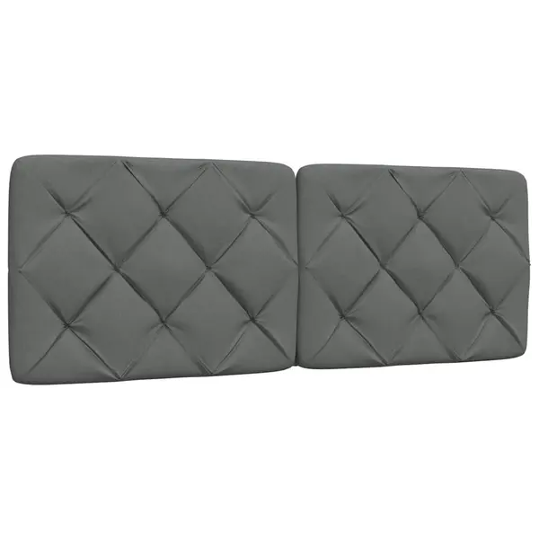 Gossi perna pentru tablie de pat, gri inchis, 120 cm, material textil
