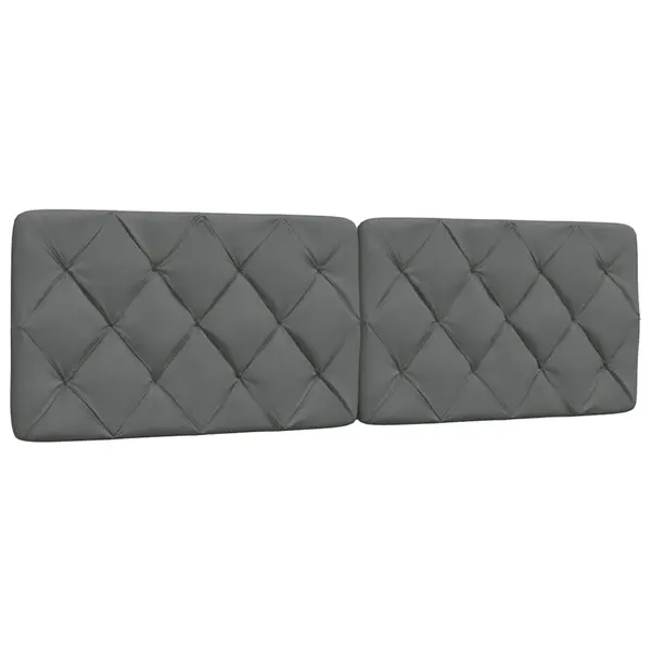 Gossi perna pentru tablie de pat, gri inchis, 140 cm, material textil