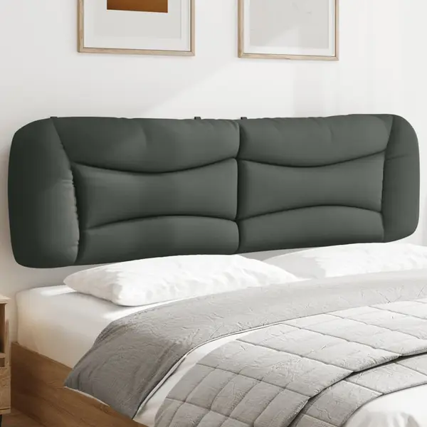 Gossi perna pentru tablie de pat, gri inchis, 180 cm, material textil
