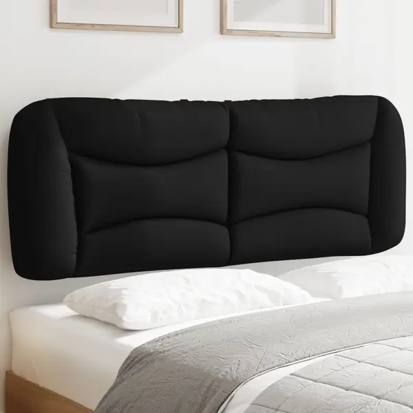 Gossi perna pentru tablie de pat, negru, 140 cm, material textil