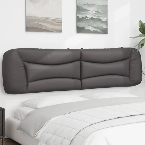 Gossi perna pentru tablie, gri, 200 cm, piele artificiala