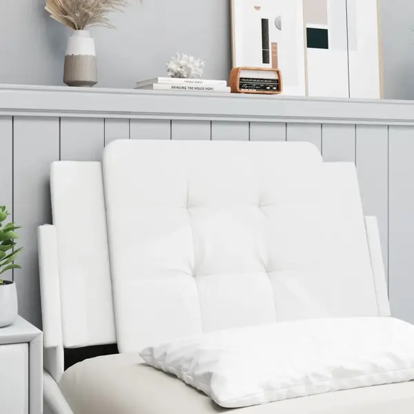 Gossi perna pentru tablie pat, alb, 80 cm, piele artificiala