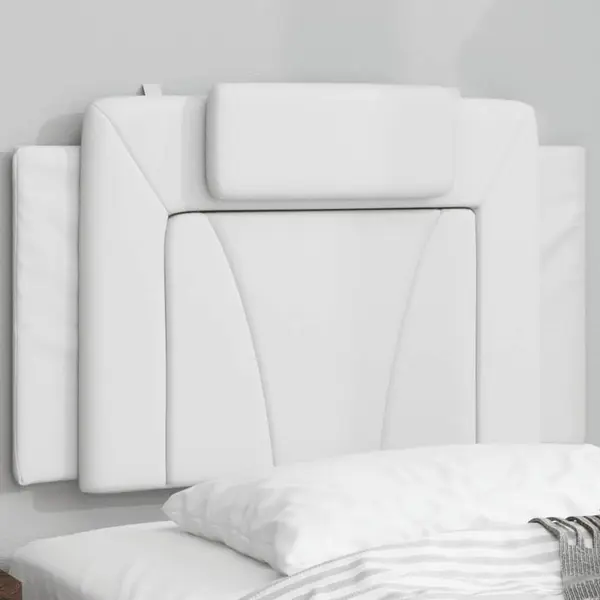Gossi perna pentru tablie pat, alb, 90 cm, piele artificiala