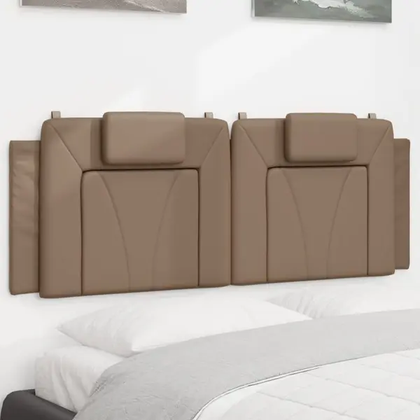 Gossi perna pentru tablie pat, cappuccino, 120 cm, piele artificiala