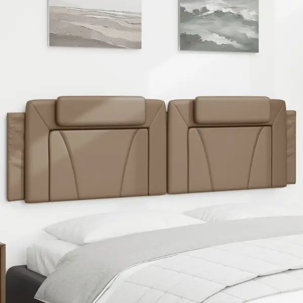 Gossi perna pentru tablie pat, cappuccino, 180 cm, piele artificiala