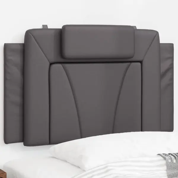 Gossi perna pentru tablie pat, gri, 80 cm, piele artificiala