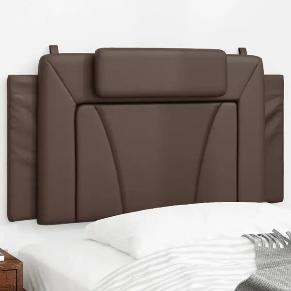 Gossi perna pentru tablie pat, maro, 100 cm, piele artificiala