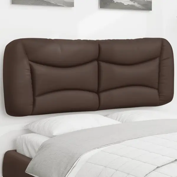 Gossi perna pentru tablie pat, maro, 140 cm, piele artificiala
