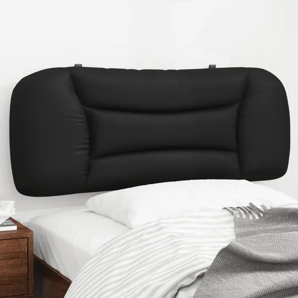 Gossi perna pentru tablie pat, negru, 100 cm, piele artificiala