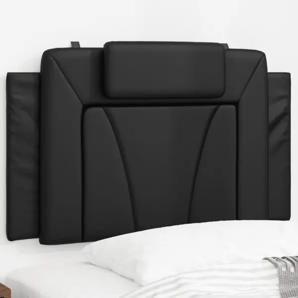 Gossi perna pentru tablie pat, negru, 80 cm, piele artificiala