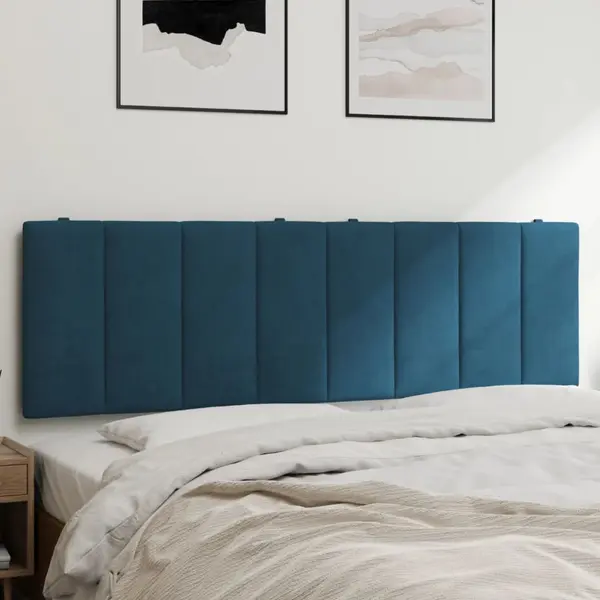Gossi perna tablie de pat, albastru, 160 cm, catifea