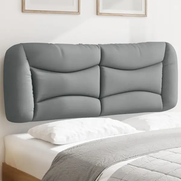 Gossi perna tablie de pat, gri deschis, 120 cm, material textil