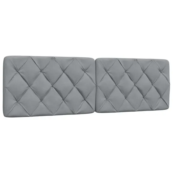 Gossi perna tablie de pat, gri deschis, 160 cm, material textil