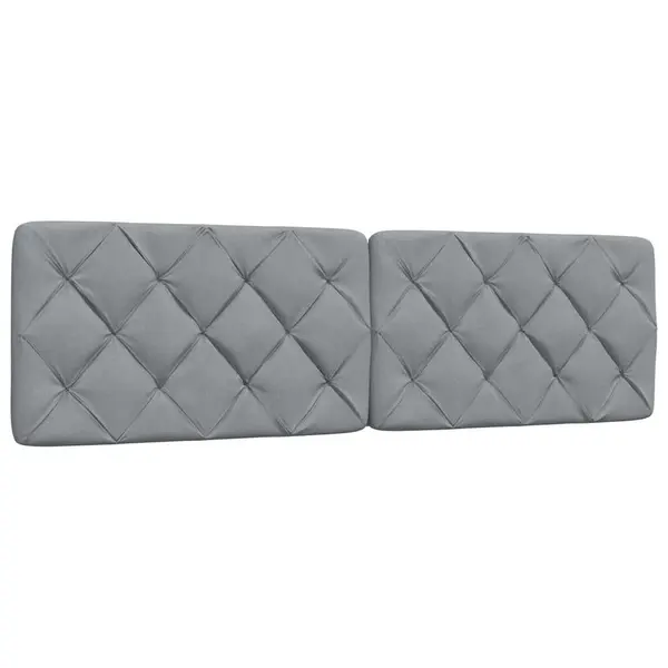 Gossi perna tablie de pat, gri deschis, 180 cm, material textil