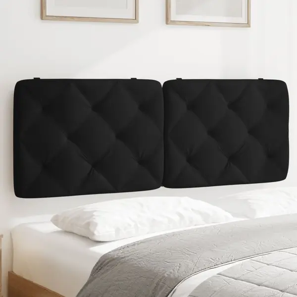 Gossi perna tablie de pat, negru, 120 cm, catifea
