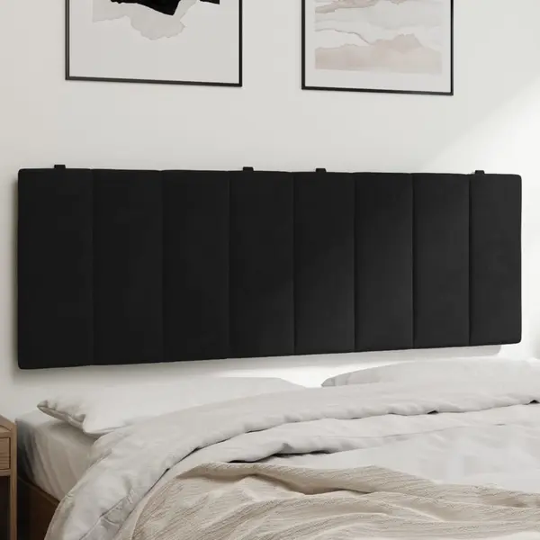 Gossi perna tablie de pat, negru, 120 cm, catifea