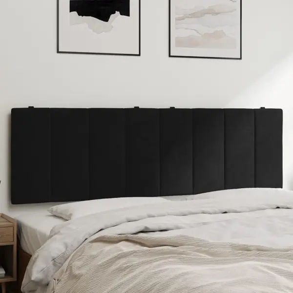 Gossi perna tablie de pat, negru, 160 cm, catifea